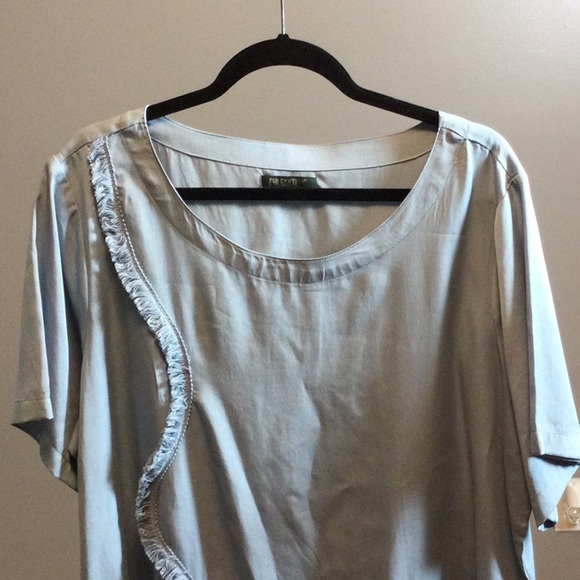 1X For Cynthia smoky blue diagonal top - Picture 5 of 16